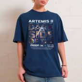 Pink Floyd Shirt – Artemis Ii Dark Side Of The Moon Wiseman Glover Hansen Koch Front Shirt Oman Navy - OtherBrick