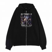 Pink Floyd Shirt – Artemis Ii Dark Side Of The Moon Wiseman Glover Hansen Koch Front Ziphoodie Black - OtherBrick