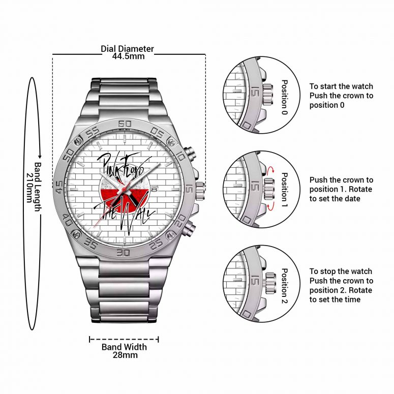 Pink Floyd The Wall Hammer Gentleman Powermatic Silver Watch Pink Floyd The Wall Hammer Gentleman Powermatic Silver Watch