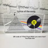 Pink Floyd Wish You Were Here Soundwave Art Horizontal Acrylic Plaque Qr - OtherBrick