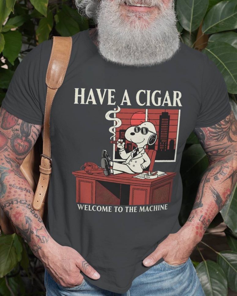 Snoopy Have A Cigar Welcome To The Machine Pink Floyd Shirt