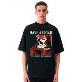 Snoopy Have A Cigar Welcome To The Machine Front Shirt Man Black 1 - OtherBrick