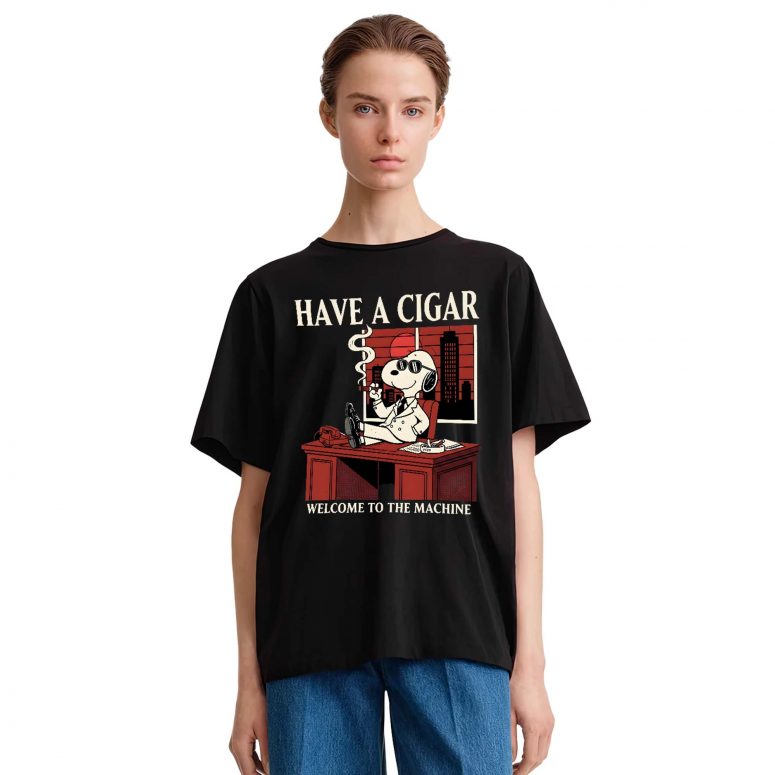 Snoopy Have A Cigar Welcome To The Machine Pink Floyd Shirt