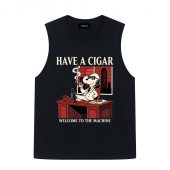 Snoopy Have A Cigar Welcome To The Machine Front Tank Black - OtherBrick