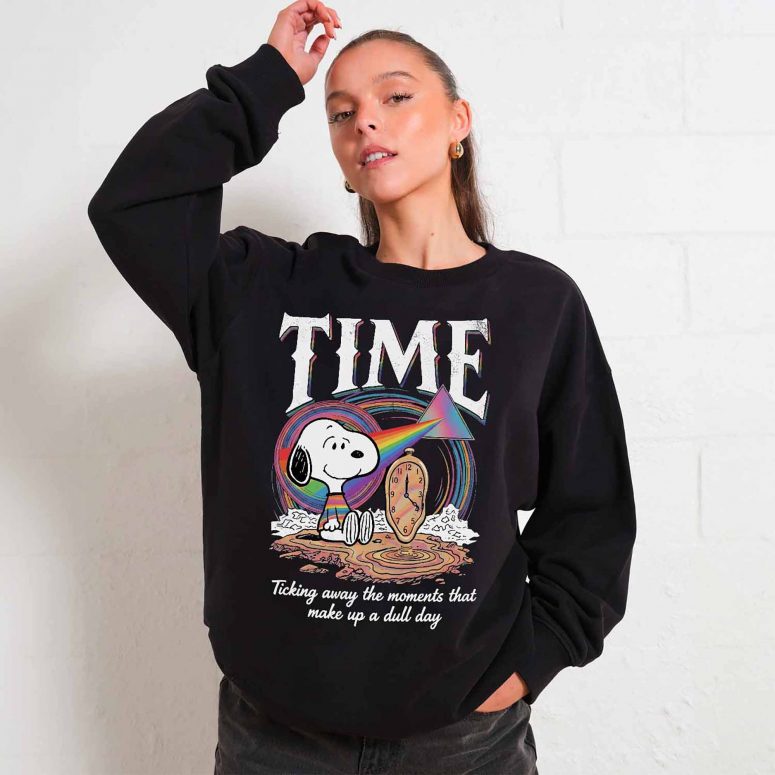 Snoopy Time Ticking Away The Moments That Make Up A Dull Day Pink Floyd Shirt
