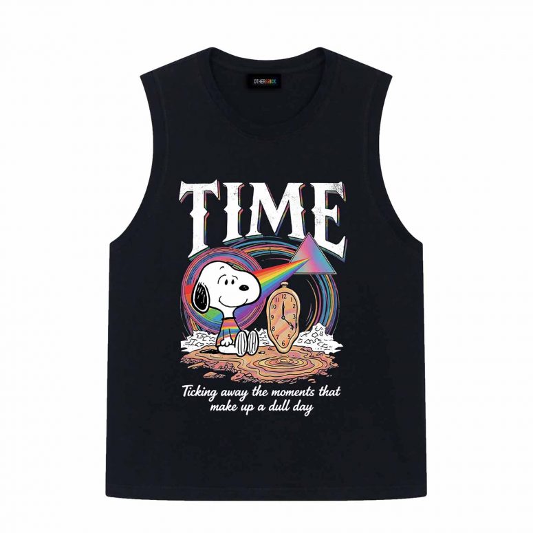 Snoopy Time Ticking Away The Moments That Make Up A Dull Day Pink Floyd Shirt