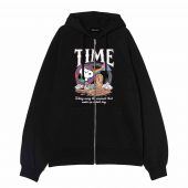 Snoopy Time Ticking Away The Moments That Make Up A Dull Day Pink Floyd Front Ziphoodie Black - OtherBrick