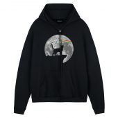 The Shadow Cat Dark Side Of The Moon Front Hoodie Black - OtherBrick