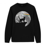 The Shadow Cat Dark Side Of The Moon Front Longsleeve Black - OtherBrick