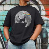 The Shadow Cat Dark Side Of The Moon Front Shirt Man Black - OtherBrick