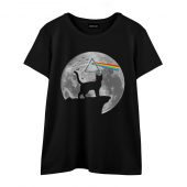 The Shadow Cat Dark Side Of The Moon Front Wtee Black - OtherBrick