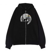 The Shadow Cat Dark Side Of The Moon Front Ziphoodie Black - OtherBrick