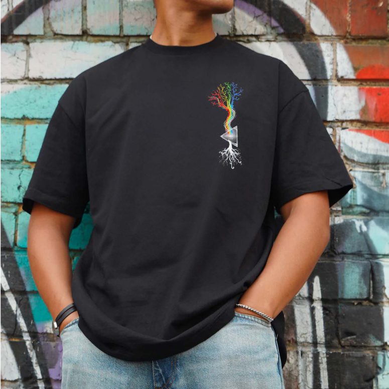 Pink Floyd Shirt - Wire Tree Prism Roots Dark Side Of The Moon Pink Floyd Shirt - Wire Tree Prism Roots Dark Side Of The Moon