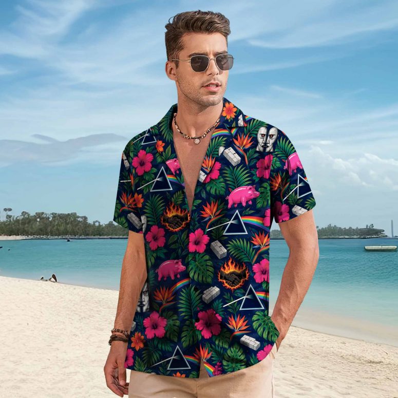 Pink Floyd Hawaiian Shirt - Aloha 2026 DSOTM WYWH The Wall