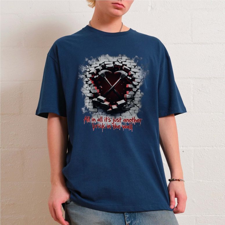 Pink Floyd Shirt - All In All It's Just Another Brick In The Wall Hammer Pink Floyd Shirt - All In All It's Just Another Brick In The Wall Hammer