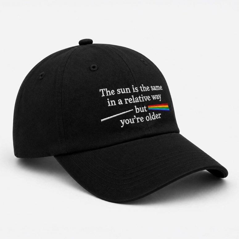 Pink Floyd Dad Cap Embroidered Hat - The Sun Is The Same In A Relative Way