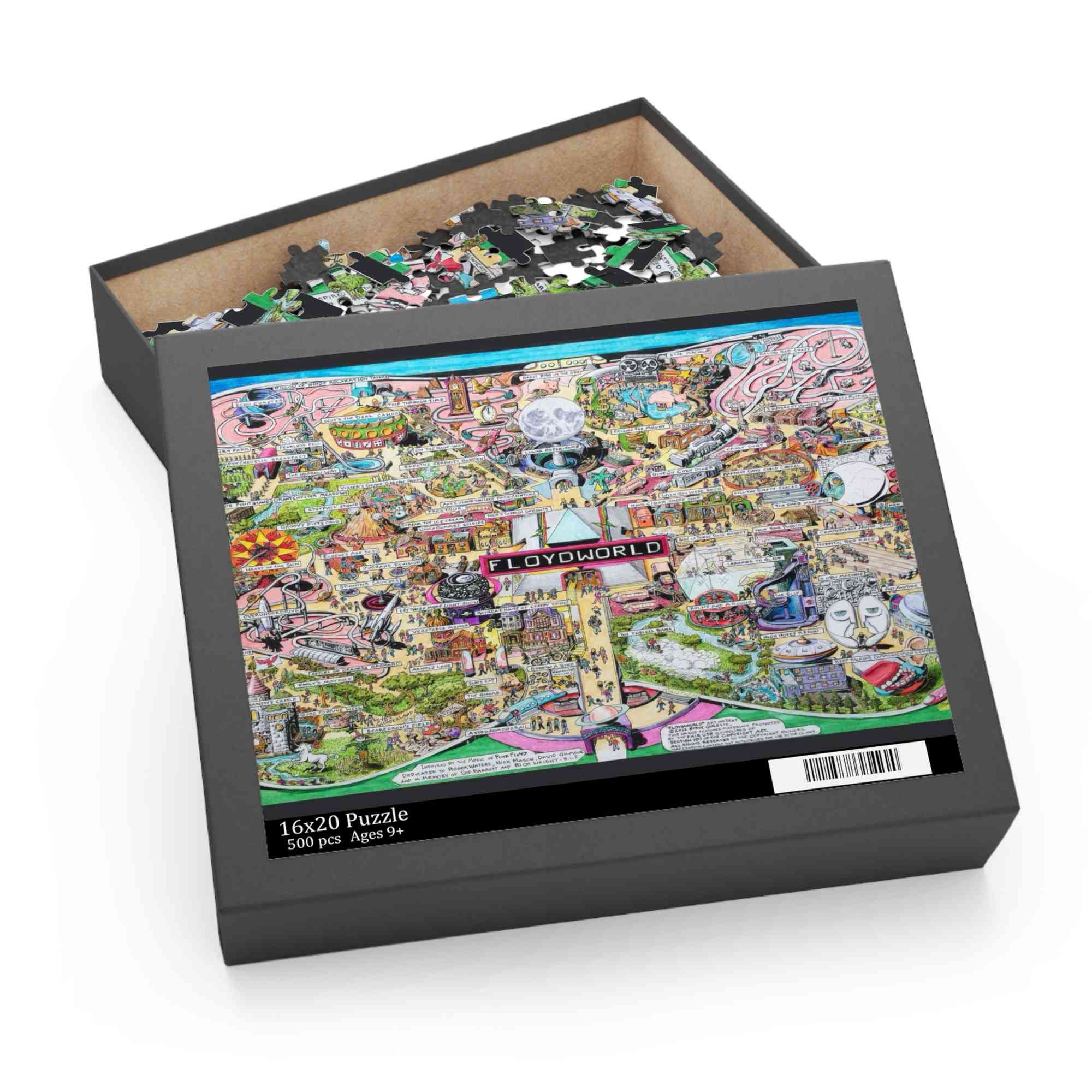 Pink Floyd Puzzle - Floydworld Amusement Parks Pink Floyd Album Collage Pink Floyd Puzzle - Floydworld Amusement Parks Pink Floyd Album Collage