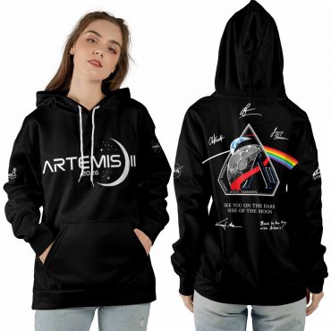 Pink Floyd Shirt - Artemis II Dark Side Of The Moon Astronauts Signed