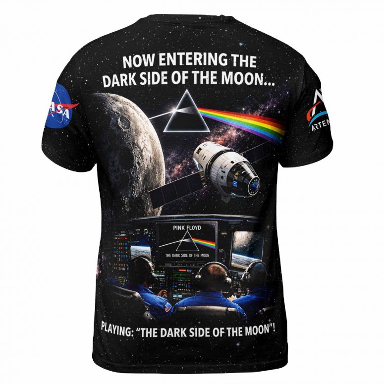 Pink Floyd Shirt - Artemis II See You On The Dark Side Of The Moon Crew Space