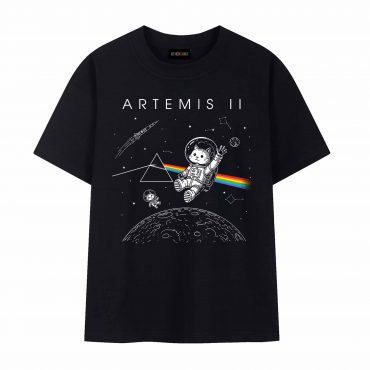 Pink Floyd Shirt - Funny Cat Astronaut Artemis 2 Dark Side Of The Moon
