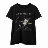 Pink Floyd Shirt - Funny Cat Astronaut Artemis 2 Dark Side Of The Moon