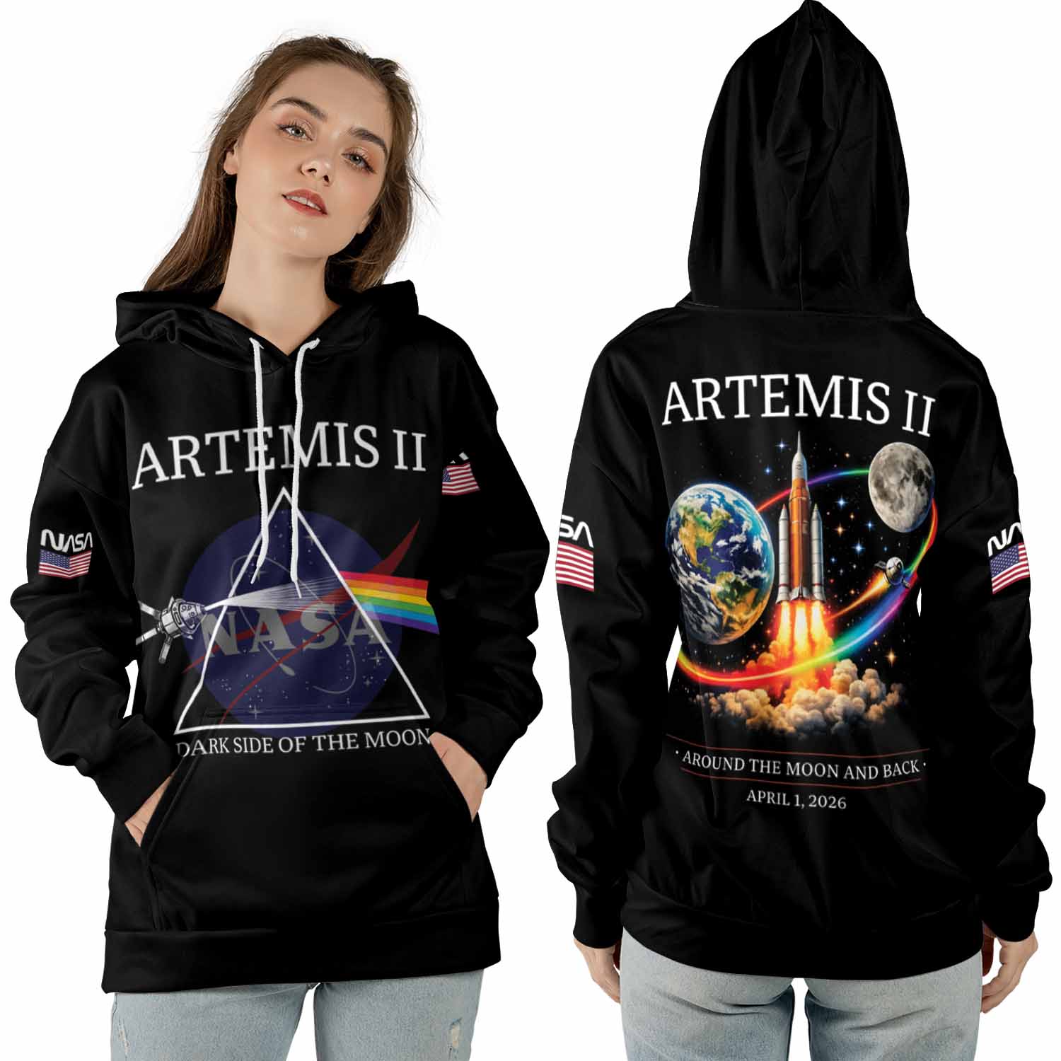 Pink Floyd Shirt - NASA Artemis II Dark Side Of The Moon 1st April 2026 Pink Floyd Shirt - NASA Artemis II Dark Side Of The Moon 1st April 2026