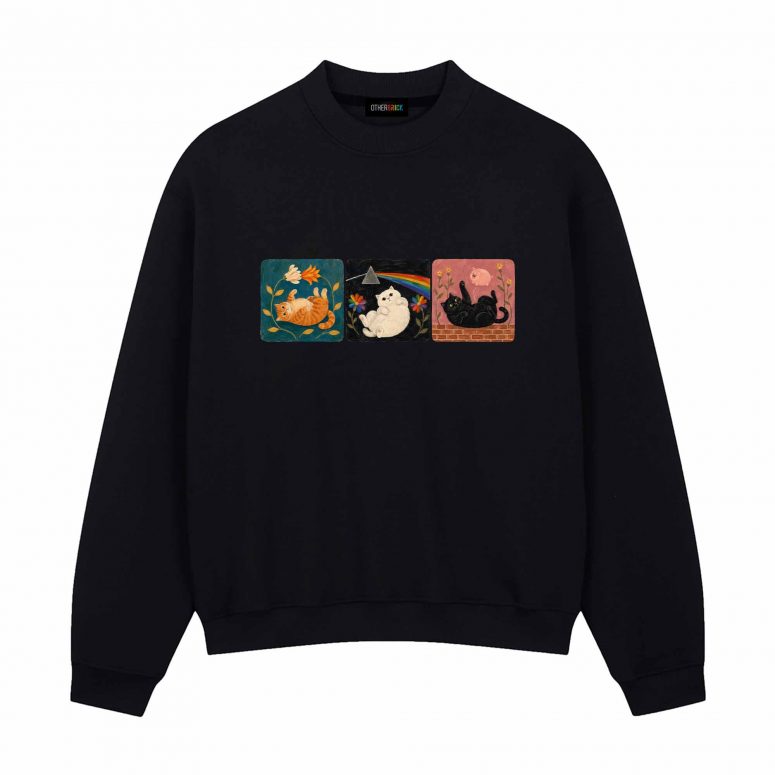 Pink Floyd Shirt - Three Cats Gouache Picture Book DSOTM