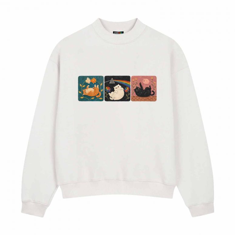 Pink Floyd Shirt - Three Cats Gouache Picture Book DSOTM