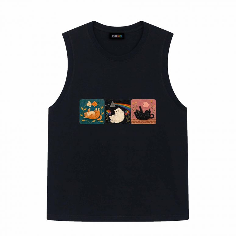 Pink Floyd Shirt - Three Cats Gouache Picture Book DSOTM