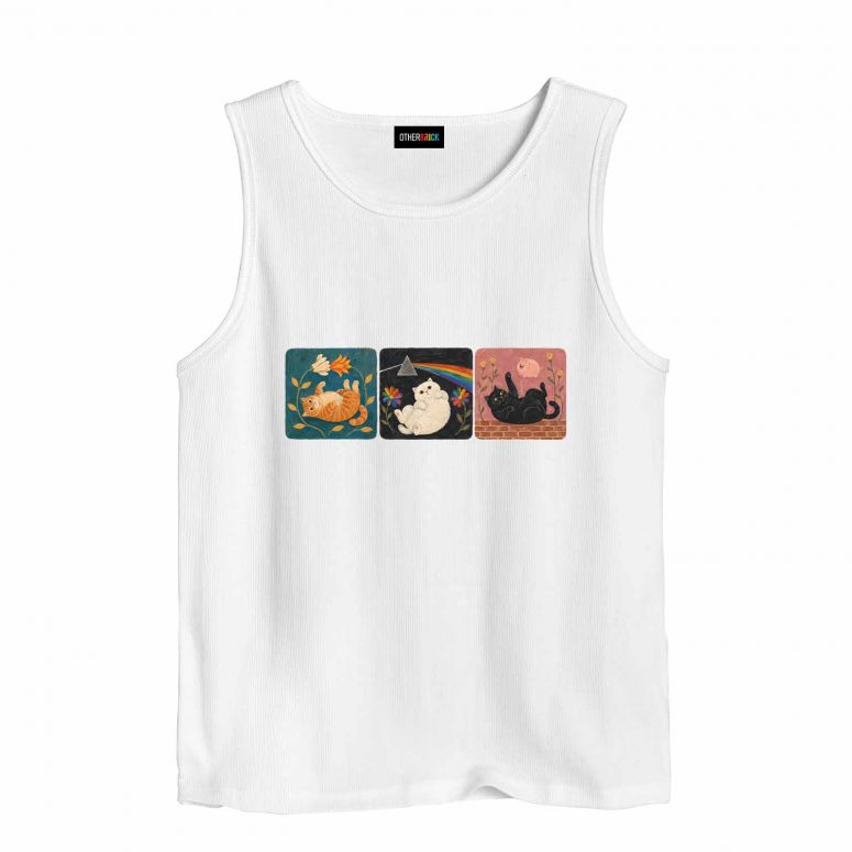 Pink Floyd Shirt - Three Cats Gouache Picture Book DSOTM