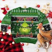 Pink Floyd Ugly Christmas Sweater Grinch Brain Damage Mkb - OtherBrick
