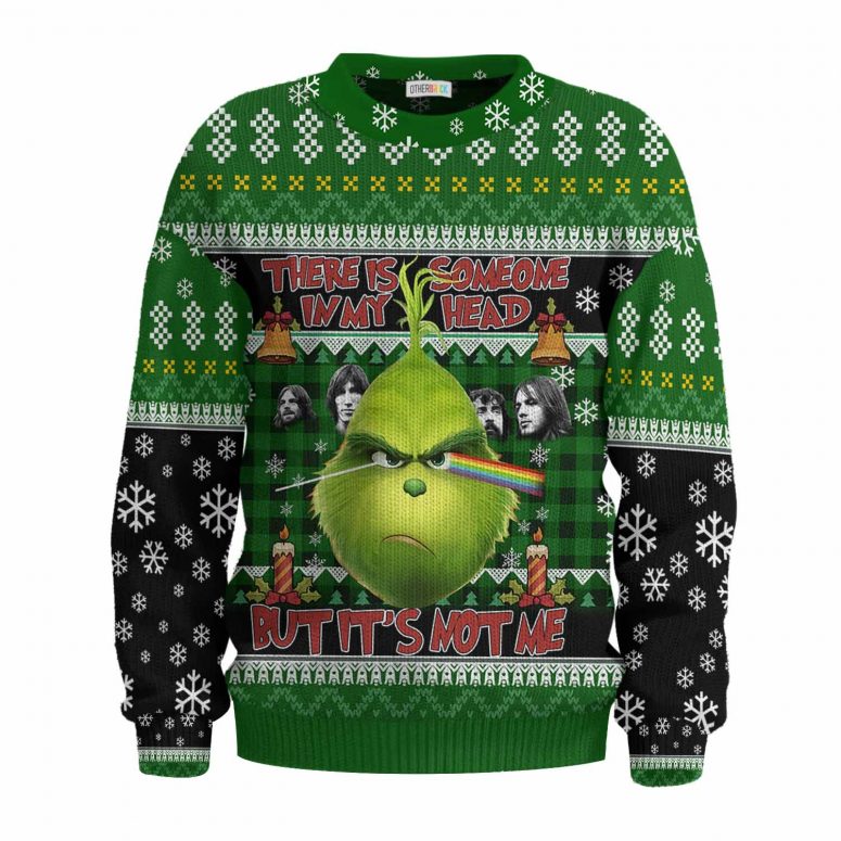 Pink Floyd Ugly Christmas Sweater - Grinch Brain Damage Pink Floyd Ugly Christmas Sweater - Grinch Brain Damage