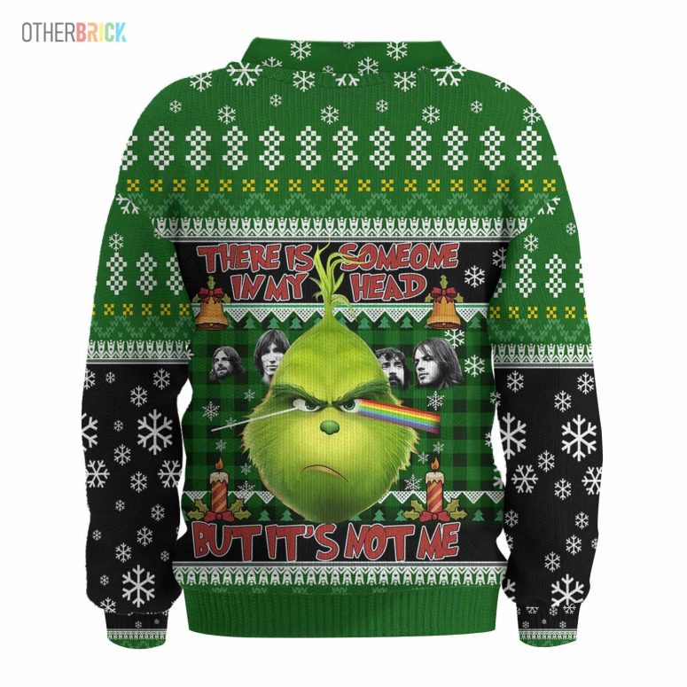 Pink Floyd Ugly Christmas Sweater - Grinch Brain Damage Pink Floyd Ugly Christmas Sweater - Grinch Brain Damage