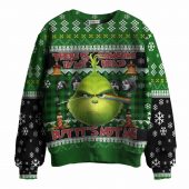 Pink Floyd Ugly Christmas Sweater Grinch Brain Damage Mkf - OtherBrick