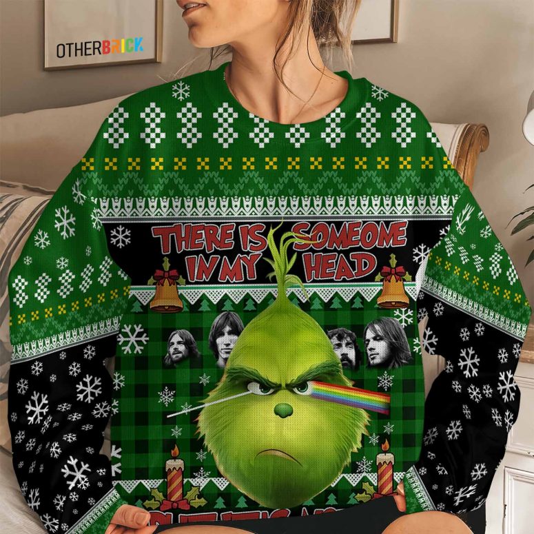 Pink Floyd Ugly Christmas Sweater - Grinch Brain Damage Pink Floyd Ugly Christmas Sweater - Grinch Brain Damage