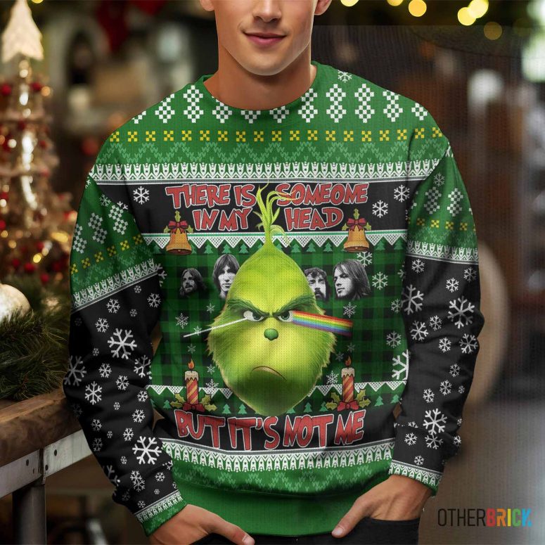 Pink Floyd Ugly Christmas Sweater - Grinch Brain Damage Pink Floyd Ugly Christmas Sweater - Grinch Brain Damage