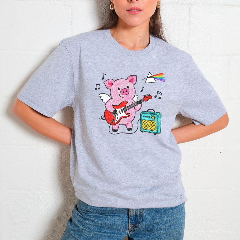 Pink Floyd Shirt - Crayon Another Pig In he Band