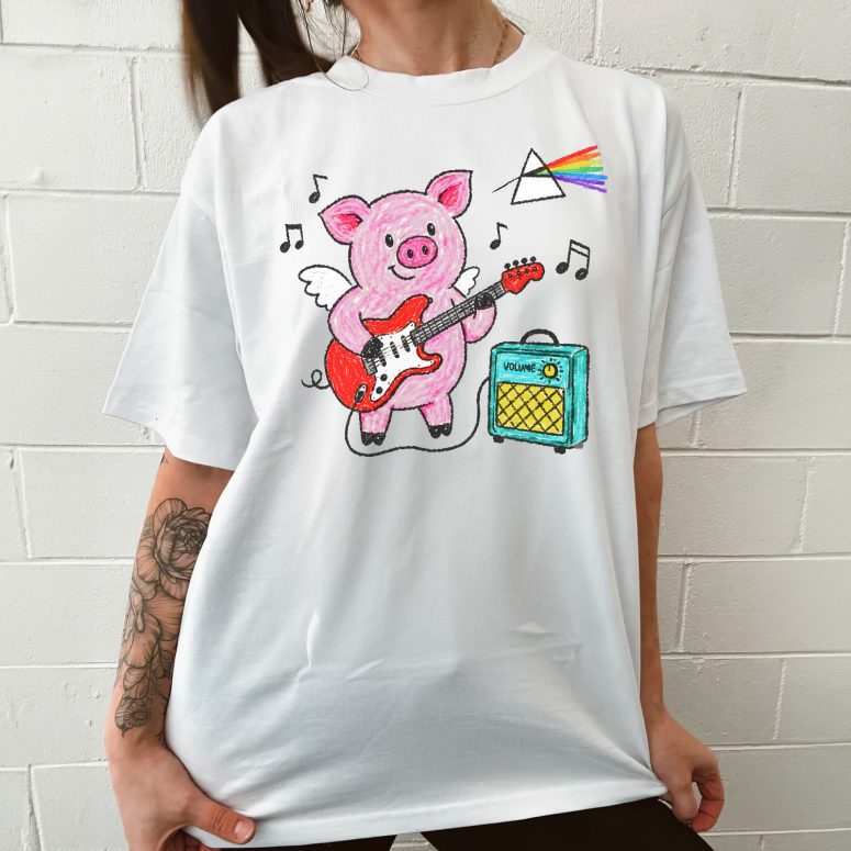 Pink Floyd Shirt - Crayon Another Pig In he Band