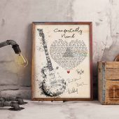 Pink Floyd Canvas Comfortably Numb Lyrics Band Signatures Vertical1pieces6 - OtherBrick