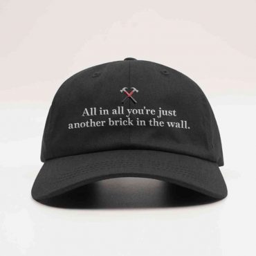 Pink Floyd Dad Cap Embroidered Hat - All In All You're Just Another Brick In The Wall