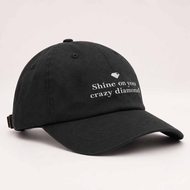 Pink Floyd Dad Cap Embroidered Hat - Shine On You Crazy Diamond Pink Floyd Dad Cap Embroidered Hat - Shine On You Crazy Diamond