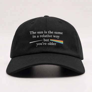 Pink Floyd Dad Cap Embroidered Hat - The Sun Is The Same In A Relative Way Pink Floyd Dad Cap Embroidered Hat - The Sun Is The Same In A Relative Way
