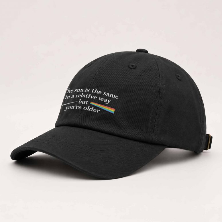 Pink Floyd Dad Cap Embroidered Hat - The Sun Is The Same In A Relative Way