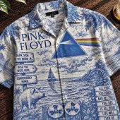 Pink Floyd Hawaiian Shirt Dark Side Of The Moon Animals French Toile Print Style - OtherBrick