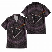 Pink Floyd Hawaiian Shirt - Dark Side Of The Moon Mandala Bohemian Style