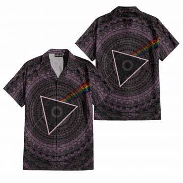 Pink Floyd Hawaiian Shirt - Dark Side Of The Moon Mandala Bohemian Style Pink Floyd Hawaiian Shirt - Dark Side Of The Moon Mandala Bohemian Style