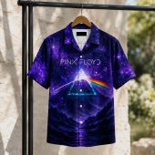 Pink Floyd Hawaiian Shirt I'll See You On The Dark Side Of The Moon Purple Galaxy Front - OtherBrick