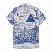Pink Floyd Hawaiian Shirt - Dark Side Of The Moon Animals French Toile Print Style Pink Floyd Hawaiian Shirt - Dark Side Of The Moon Animals French Toile Print Style