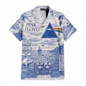 Pink Floyd Hawaiian Shirt - Dark Side Of The Moon Animals French Toile Print Style Pink Floyd Hawaiian Shirt - Dark Side Of The Moon Animals French Toile Print Style