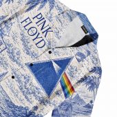 Pink Floyd Hawaiian Shirt - Dark Side Of The Moon Animals French Toile Print Style Pink Floyd Hawaiian Shirt - Dark Side Of The Moon Animals French Toile Print Style